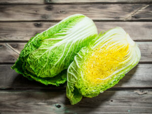 Fresh big cabbage. Cavolo Cinese Wong Bok Napa Semi